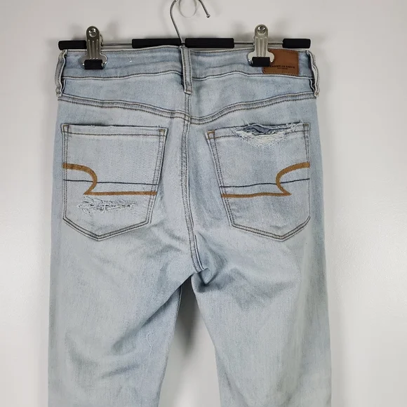 American Eagle patchwork skinny jeans size 6 reg - Picture 4 of 10